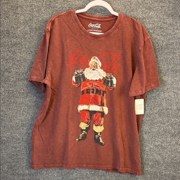 Lucky Brand Other - Lucky Brand Men's Coca-Cola Santa Graphic Tee - XL Brick Red NWT